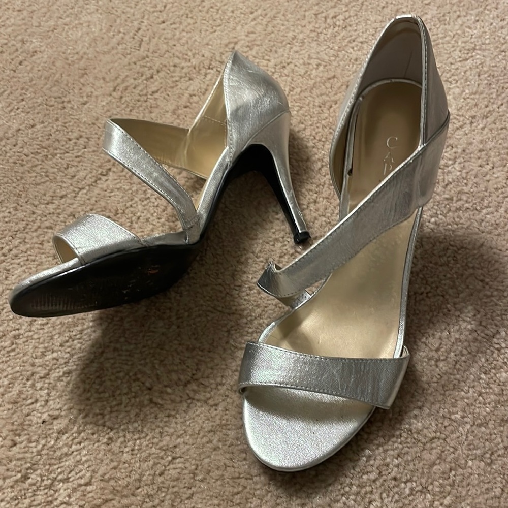 Silver party shoes - worn only once